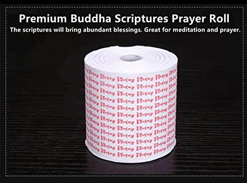 Eggone Copper Large Hand Held Prayer Wheel with Tibetan Buddhist Six-Character Truth Premium Buddha Scriptures, Wooden Handle Prayer Wheel for Praying, Blessing, Meditation, Healing, Relaxing, Yoga - Image 4