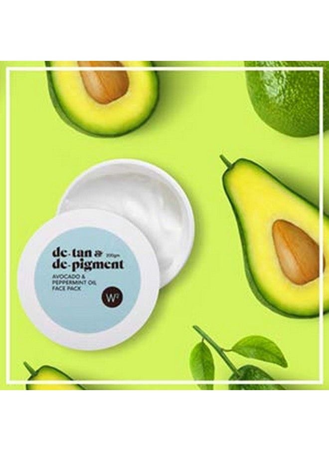 W2 Why Wait Detan & Depigment Avocado & Peppermint Oil With Clove Oil Eucalyptus Oil Peppermint Oil Face Pack ; Keeps Skin Hydrates & Nourishes (200G)  - Image 3