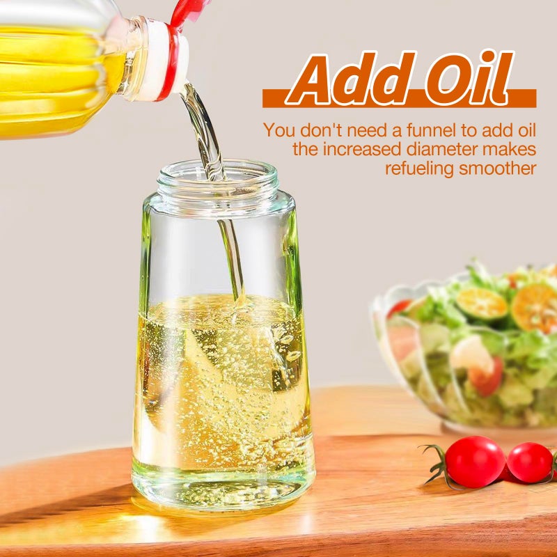 ‎YARRAMATE YARRAMATE Oil Sprayer for Cooking, 2 in 1 Olive Oil Dispenser Bottle for Kitchen, 16oz/470ml Premium Glass Oil Bottle, Food-grade Oil Mister for Air Fryer, Salad, Frying, BBQ (Creamy White) - Image 4