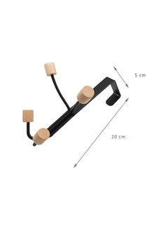 Generic Heavy Duty No Drilling Hook for Hanging Coats and Hats, Multi-Hook Metal Door Hanger with 4 Beads, Easy to Install Iron Hanging Rack, Space Saving Organizer for Coats, Hats, Towels, 20cm  - Image 3