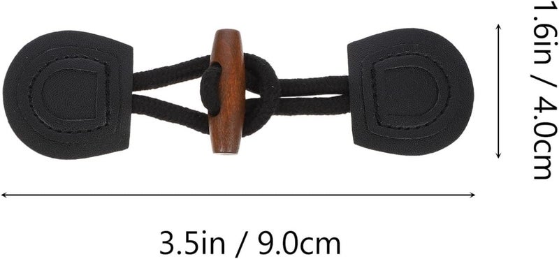 كلاراكو أزرار إغلاق المعطف من كلاركو، 6 أزواج، زر تبديل للملابس، زر تبديل للإغلاق مع قرن خشبي لخياطة المعطف والحرف اليدوية - Image 5