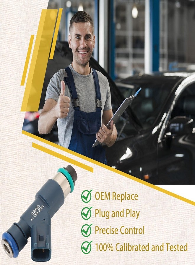 حاقنات وقود مرنة GM12594512 أصلية سعة 5.3 لتر، متوافقة مع سيارات شيفروليه تاهو سيلفرادو 1500 أفالانش إكسبريس سعة 5.3 لتر، ومتوافقة أيضًا مع سيارات جي إم سي يوكون سييرا موديلات 2007 و2008 و2009 | محرك 5.3 لتر مرن LMG | 4 فتحات | مجموعة من 8 حاقنات - Image 5