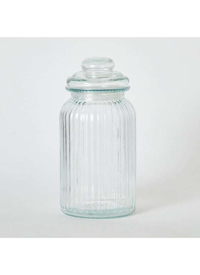 Home Box Essential Ribbed Glass Jar 1200 ml  - Image 5