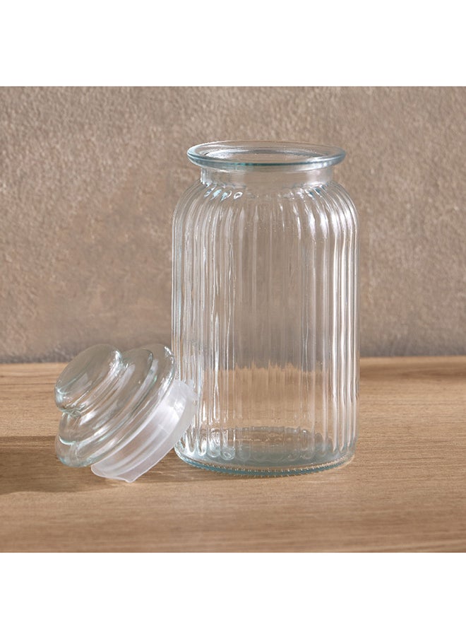 Home Box Essential Ribbed Glass Jar 1200 ml  - Image 2