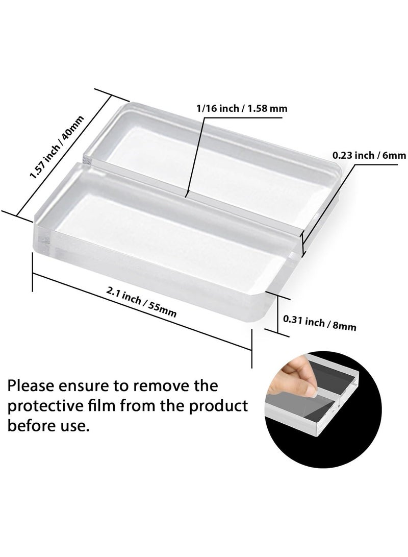 YelaJoy Acrylic Stand, 12 Pcs Table Number Holder, Clear Acrylic Sign Holder Place Card Holders for Wedding, Business, Conference(Clear) - Image 2