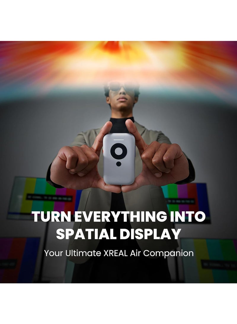 XREAL Beam, Spatial Display Adapter/Dock, Portable TV Box for XREAL AR Glasses, Compatible with Playstation 5/Xbox X/Switch/iPhone 15/SteamDeck/Mac/PC/Android/iOS/Video Glasses