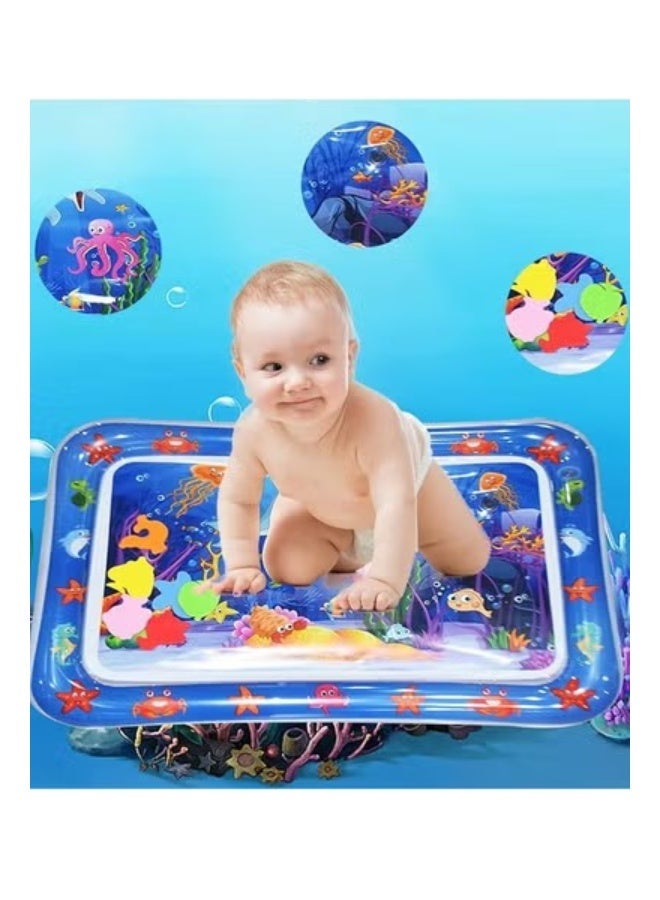 MUMS PLANET Tummy Time Water Mat ( 69 * 51 ) CM , Extra Large Multi-Stage Activity Center Baby Toys & Sensory Kids Toys, Baby Toys for new born- Inflatable Playmat Visual Stimulation Gift For Boys Girls Toys - Image 4