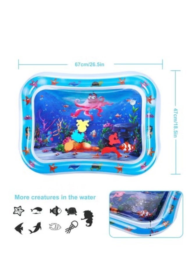 MUMS PLANET Tummy Time Water Mat ( 69 * 51 ) CM , Extra Large Multi-Stage Activity Center Baby Toys & Sensory Kids Toys, Baby Toys for new born- Inflatable Playmat Visual Stimulation Gift For Boys Girls Toys - Image 5