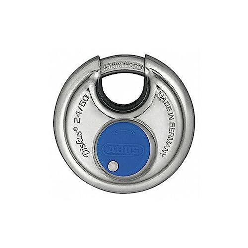 ABUS 24IB/60 Diskus Storage Padlock with 2 Keys for Outdoor, Storage, Marine, 2.36in (60mm) Wide, Keyed Different - Image 1