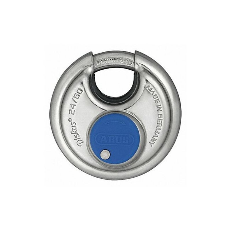 ABUS 24IB/60 Diskus Storage Padlock with 2 Keys for Outdoor, Storage, Marine, 2.36in (60mm) Wide, Keyed Different - Image 2