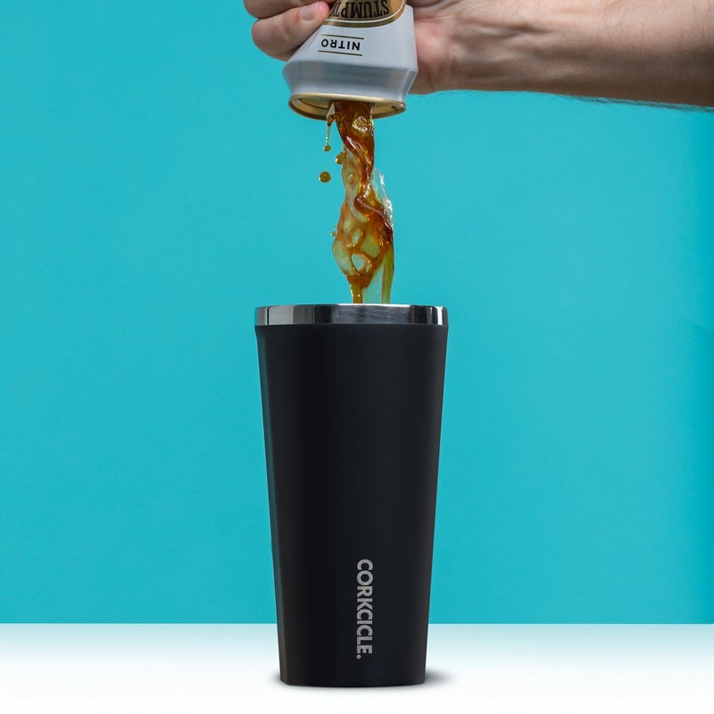 Corkcicle Classic Tumbler - Keeps Drinks Cold for 9 Hours & Hot for 3 - Triple-Insulated Stainless Steel - Holiday Tumbler Gift - 16 oz - Matte Black - Image 2