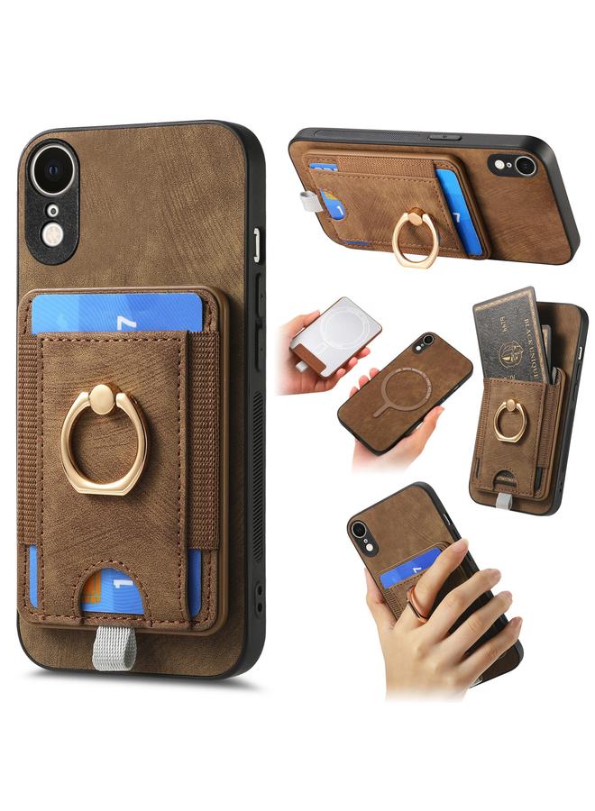 S-TOP Case For iPhone XR Retro Splitable Magnetic Card Bag Leather Phone Case - Image 1