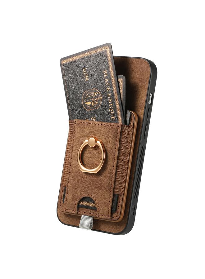 S-TOP Case For iPhone XR Retro Splitable Magnetic Card Bag Leather Phone Case - Image 3