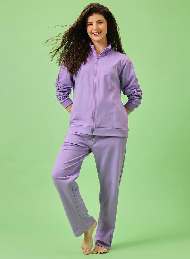 كلوفيا Lilac Mickey Mouse Print Top and Pants Pyjama Set