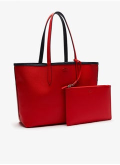 LACOSTE Women's Anna Double sided Two tone Large Capacity Handbag, Fashionable and Versatile, Black/Red  - Image 5