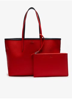 LACOSTE Women's Anna Double sided Two tone Large Capacity Handbag, Fashionable and Versatile, Black/Red  - Image 3