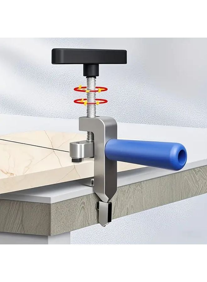 Blue Glass Tile Cutter Reinforced Frame Adjustable Precision Tool Ergonomic Grip - Image 4