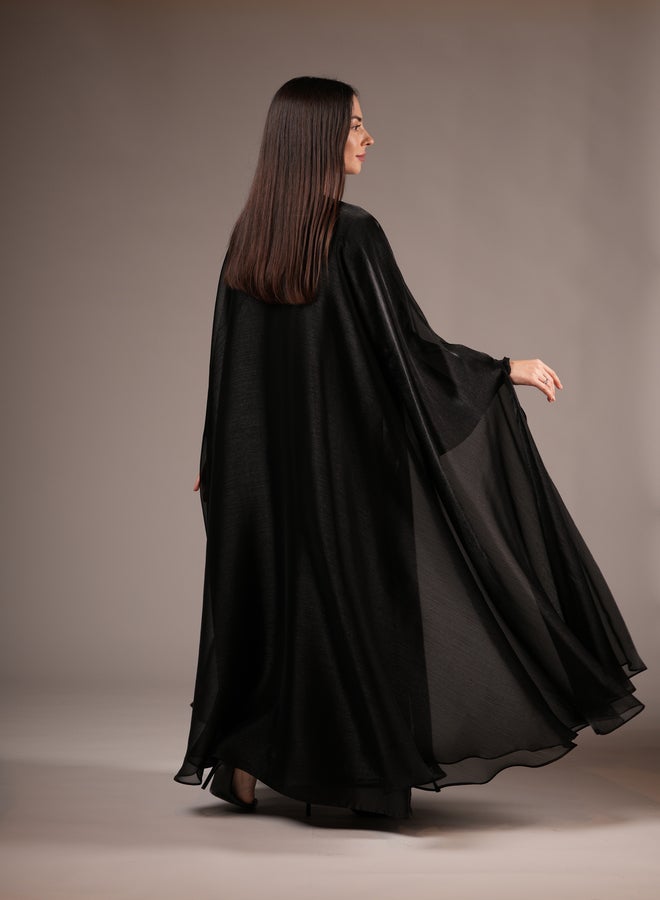 MAISON ARABELLE Embroidered Black Abaya Dress  - Image 4