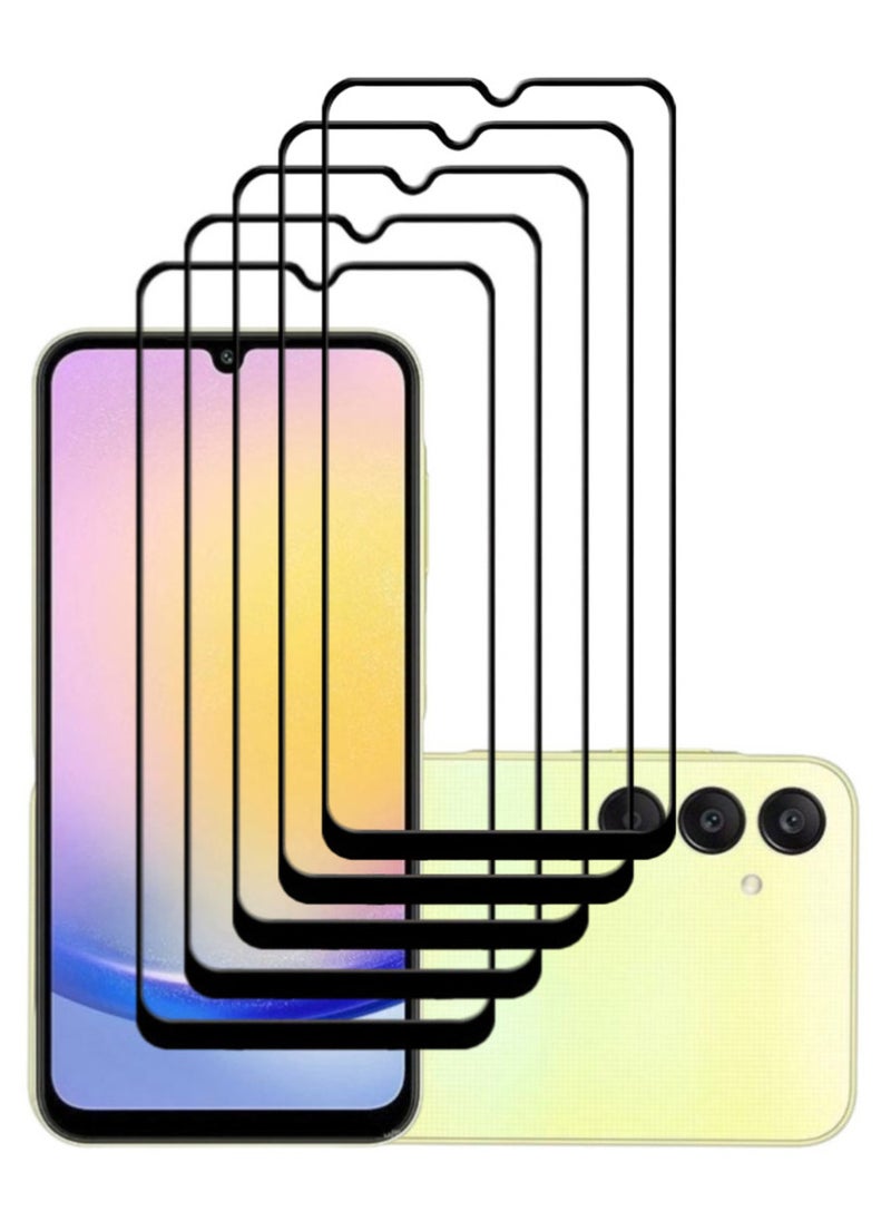 ACLIX 5 Pieces Antistatic ESD Dustproof Premium Quality High Definition Tempered Glass Screen Protector Designed For Samsung Galaxy A25 - Image 1