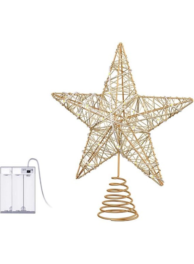 زينة شجرة عيد الميلاد الذهبية (البطارية غير متضمنة) - Image 1