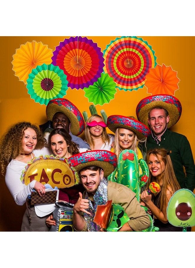 Bluegogo 26 Pcs Taco Bout A Baby Decoration Fiesta Baby Shower Decorations Include Taco Bout A Baby Balloons Paper Fans Fiesta Banner Cactus Avocado Foil Balloons For Taco Bout A Baby Shower Decorations  - Image 4