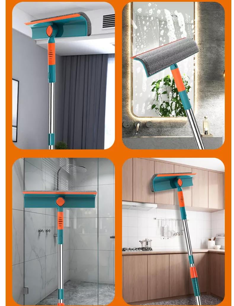 ZOQWEID 2 in 1 Window Cleaning Tool Wiper Window Cleaner with Bendable Head for Indoor Outdoor High Windows Cleaning (2 in 1WINDOW Cleaner) - Image 5