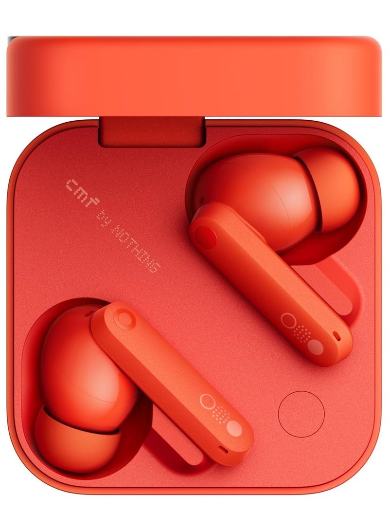 CMF Buds Pro 2 ChatGPT Integrated True Wireless With Clear Voice Technology 2.0 50 dB Smart Active Noise Cancellation Spatial Audio Effect IP55 Orange (Latest version 2025)  - Image 1