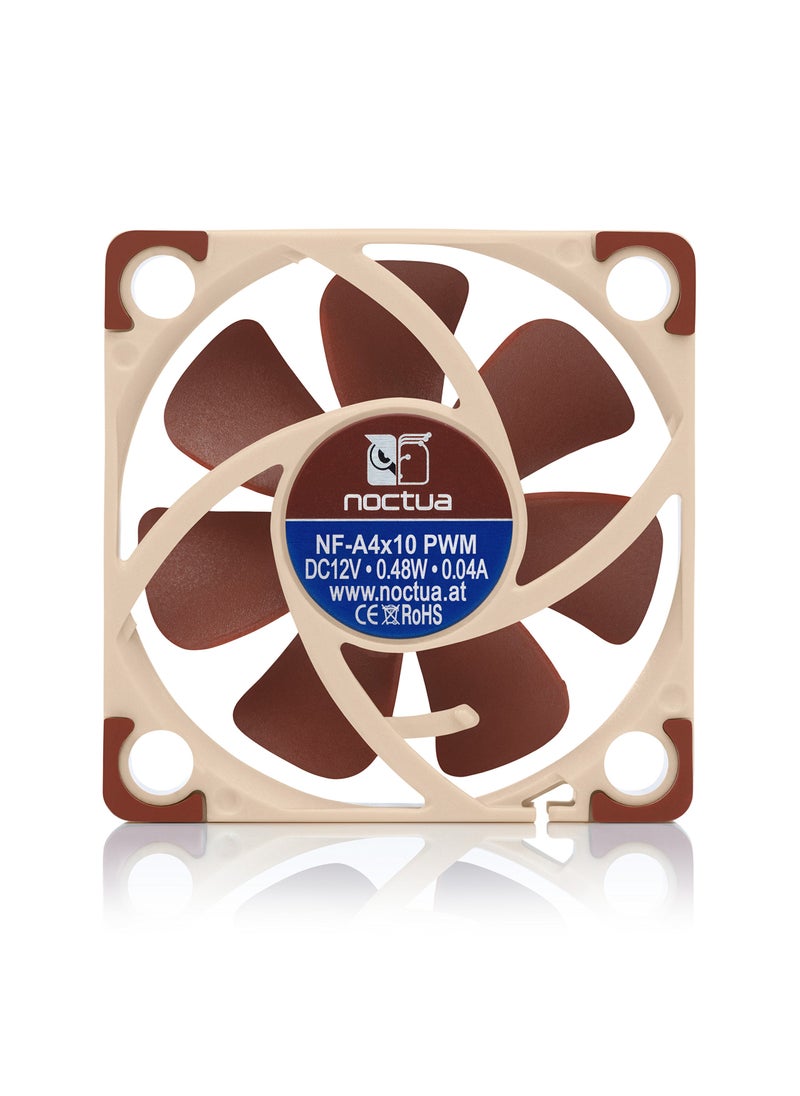 NOCTUA Noctua NF-A4x10 PWM, Premium Quiet Fan, 4-Pin (40x10mm, Brown)  - Image 4