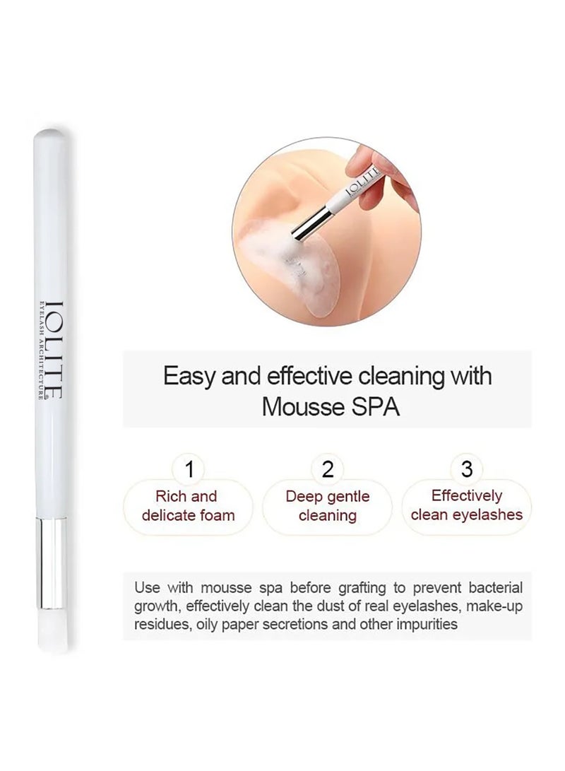 IOLITE 50ml Eyelash Cleaner Eyelashes Extension Shampoo Brush Foam Lash Cleaner for Extensions & Natural Lashes Wash Makeup Remover Salon Home Use - Image 3