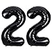 Lovoir Black 22 Number Balloons 40 Inch Giant Number 22 Balloons Foil Mylar Helium Black Number Balloons for 22th Birthday Party Supplies Anniversary Event Celebration Decorations - Image 2
