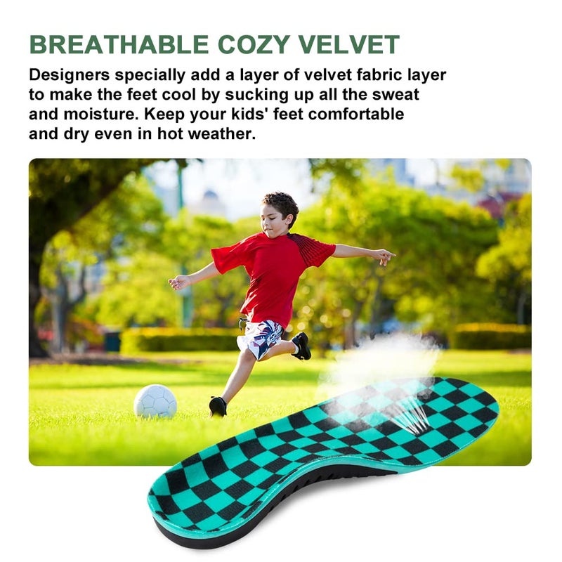 Bacophy Kids Arch Support Insoles Children Orthotic Inserts for Plantar Fasciitis, Flat Feet, Heel Pain Relief, Premium Pu, TPU, Gel Shock Absorption Deep Heel Cup Cushioning Inner Sole - Image 5