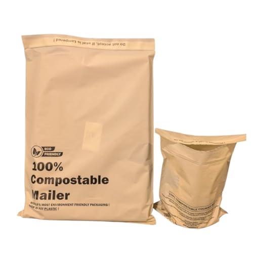 SECUREMENT Eco-Friendly Compostable Courier Bags/Packing Bags/Envelopes, Starch-Based Polymers, 50-55 Microns, Waterproof,CPCB Licensed (12x16, 50) - Image 3