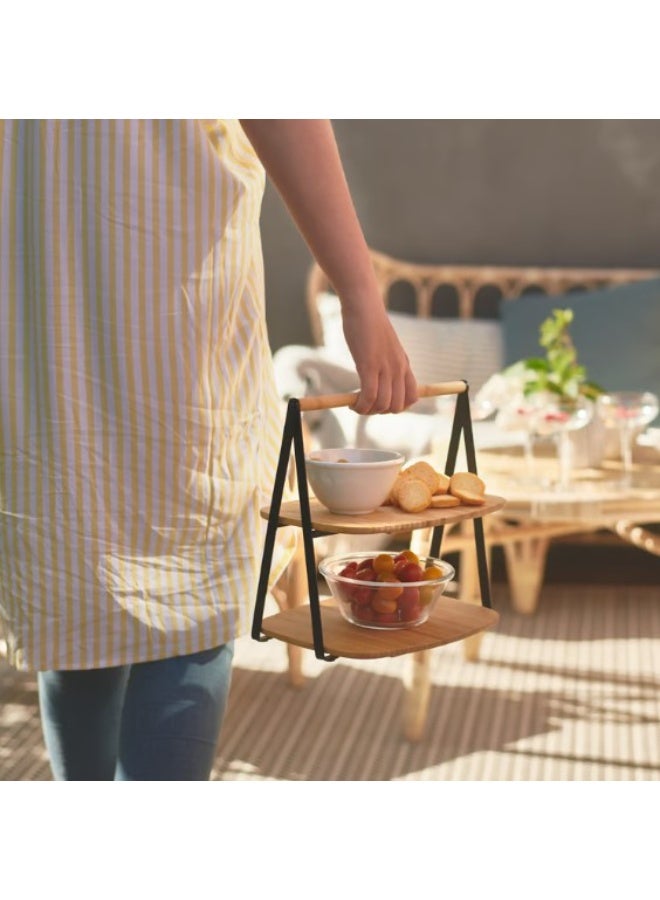 صينية تقديم، من الخيزران/أسود، 28×20 سم - Image 2