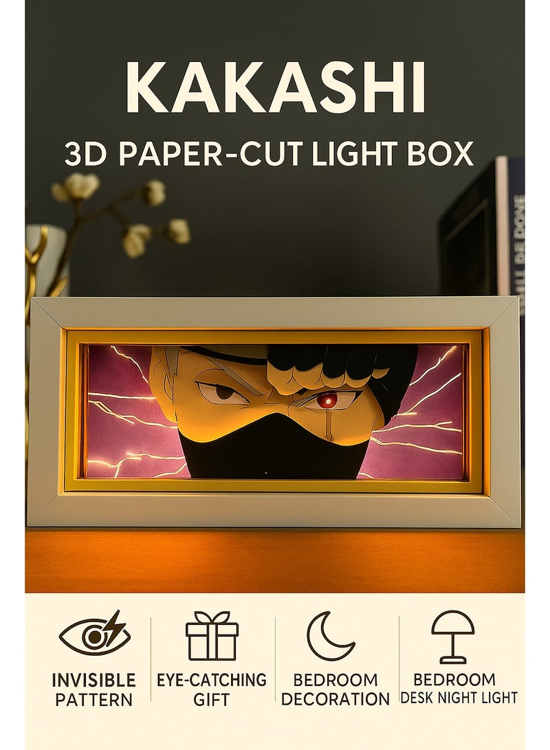 ARNOTEC مصباح ليلي ظل ثلاثي الأبعاد من ناروتو - مصباح ديكور أنمي خشبي وأكريليك لغرفة النوم والمكتب والهدايا - Image 1