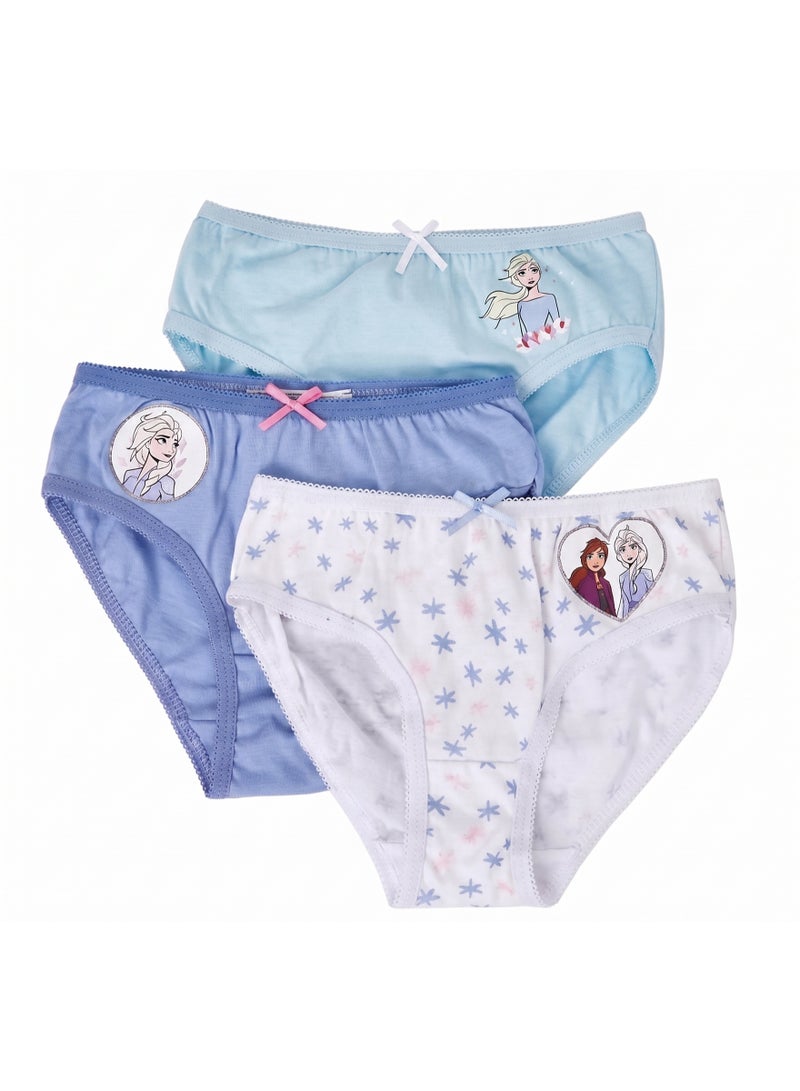 Disney Frozen Girls  Underwear -3 Pieces Briefs by kids tv100%cotton - Image 1