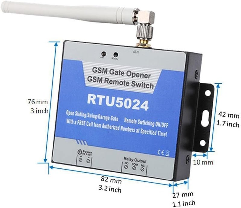 klarako GSM Gate Opener Relay Switch Remote Door Access Controller Controlled by Mobile Phone Call, RTU 5024 - Image 4