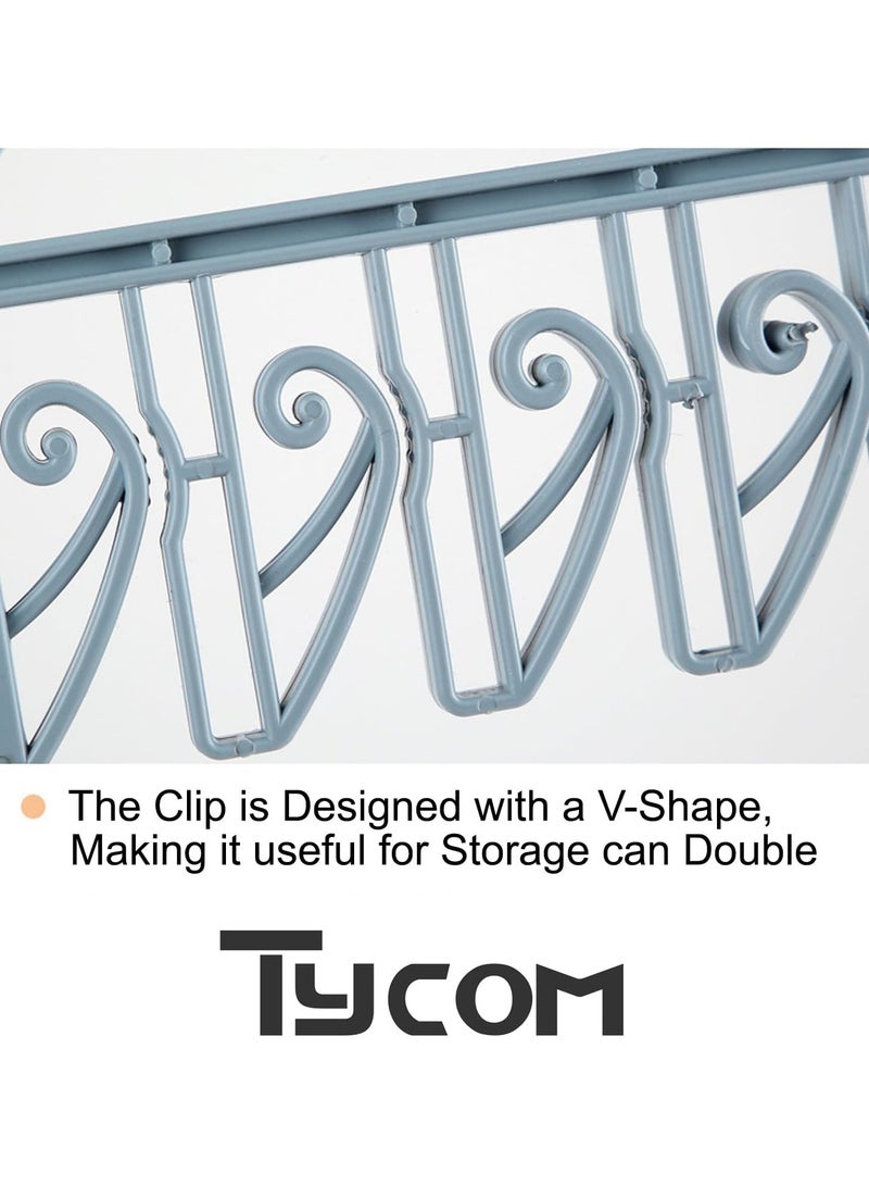 TYCOM Plastic Laundry Dryer Hanger Clips, Perfect for Socks, Underwear, Modern Nappies, Baby and Small Clothes, Durable Sturdy Grip Slip Resistant Drying Clothesline pegs - Green - Image 4