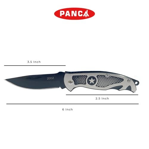PANCA Star Shield Multipurpose Knife | Compact Carbon Steel Utility Knife for Kitchen, Home & Office Use | Manual Cutting Tool for Vegetables, Fruits, Packaging & DIY Tasks (Silver, Pack of 1) - Image 3
