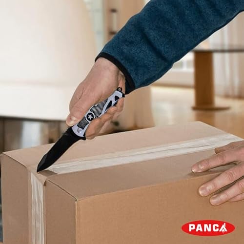 PANCA Star Shield Multipurpose Knife | Compact Carbon Steel Utility Knife for Kitchen, Home & Office Use | Manual Cutting Tool for Vegetables, Fruits, Packaging & DIY Tasks (Silver, Pack of 1) - Image 2