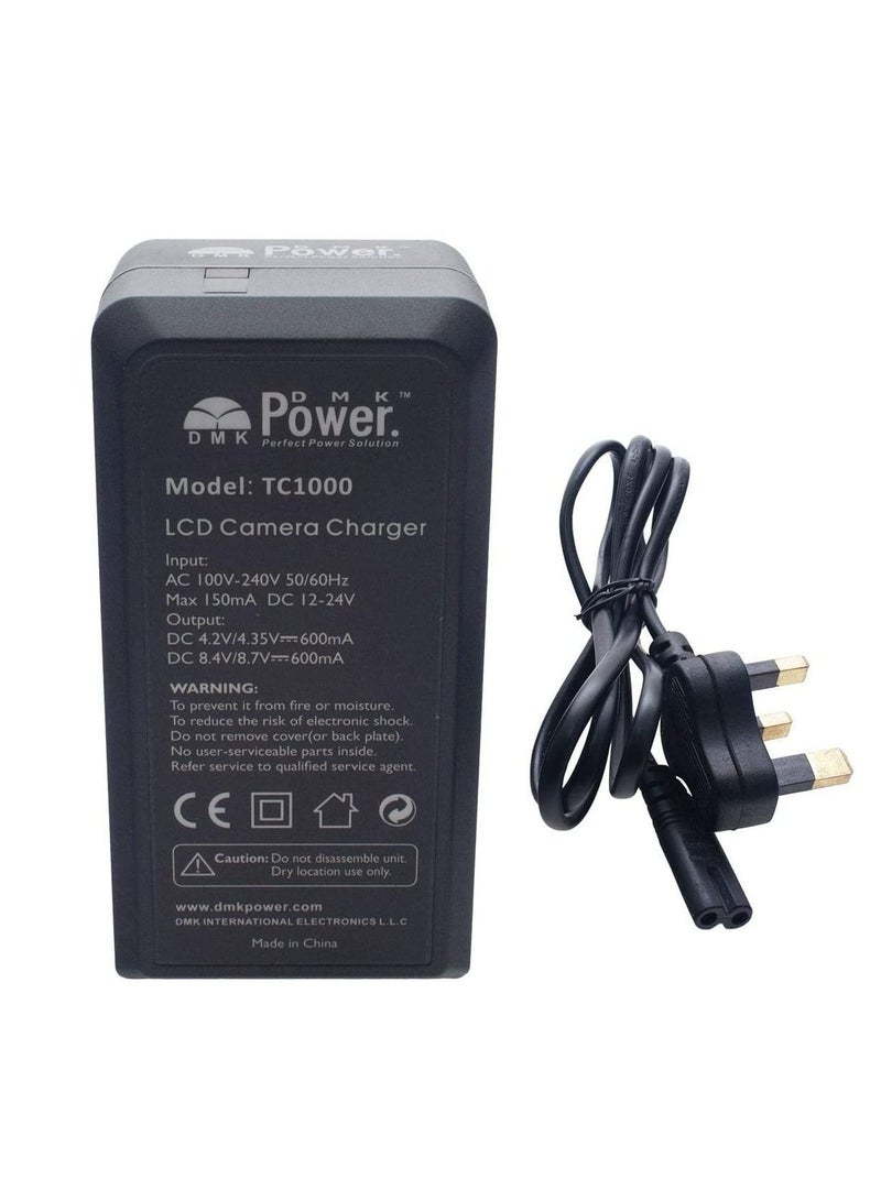 DMK Power 2x EN-EL8 730mAh Camera Battery with TC1000 LCD Battery Charger Compatible with Nikon Coolpix P1 P2 S1 S2 S3 S5 S6 S7 S7c Coolpix S8 S9 S50 S51 S51c S52 S52c Cool-Station MV-11 MV-121 - Image 2