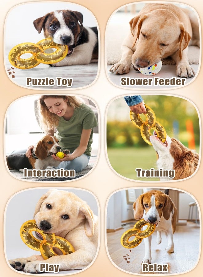 Moonorange Dog Pet Food Treat Feeder Chew Tooth Cleaning Ball Dog Toy Ball, Nontoxic Bite Food Ball Dogs Cats Training Exercise Toy, Exercise Game IQ Training Ball-Feeder Toy (with White Ball) - Image 5