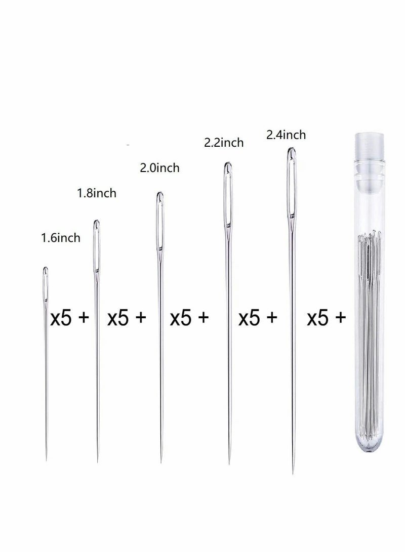Zikra Large Eye Needles,Large Eye Stitching Needles for Hand Sewing, Assorted Sizes, Sewing Needles, Needles, Needles for Sewing, Embroidery Needles for Hand Sewing, Sewing Needles, 25 Pcs - Image 3
