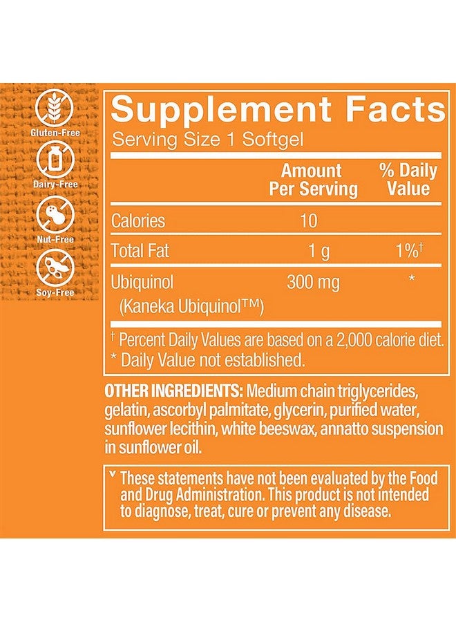 The Vitamin Shoppe Ubiquinol CoQ-10 - Helps Energy Production, Supports Cellular & Cardiovascular Health - 300 MG (30 Softgels) - Image 4