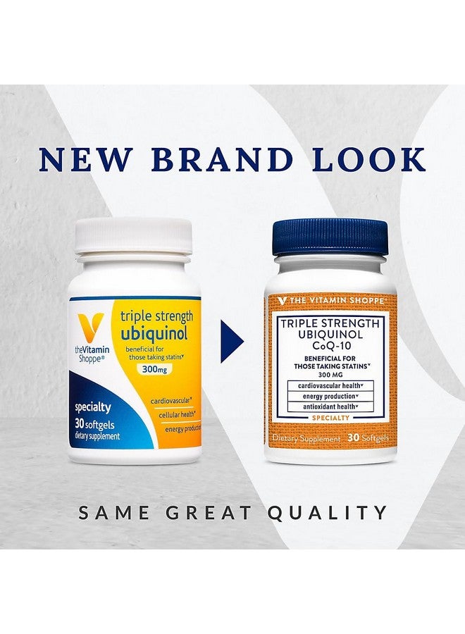 The Vitamin Shoppe Ubiquinol CoQ-10 - Helps Energy Production, Supports Cellular & Cardiovascular Health - 300 MG (30 Softgels) - Image 3