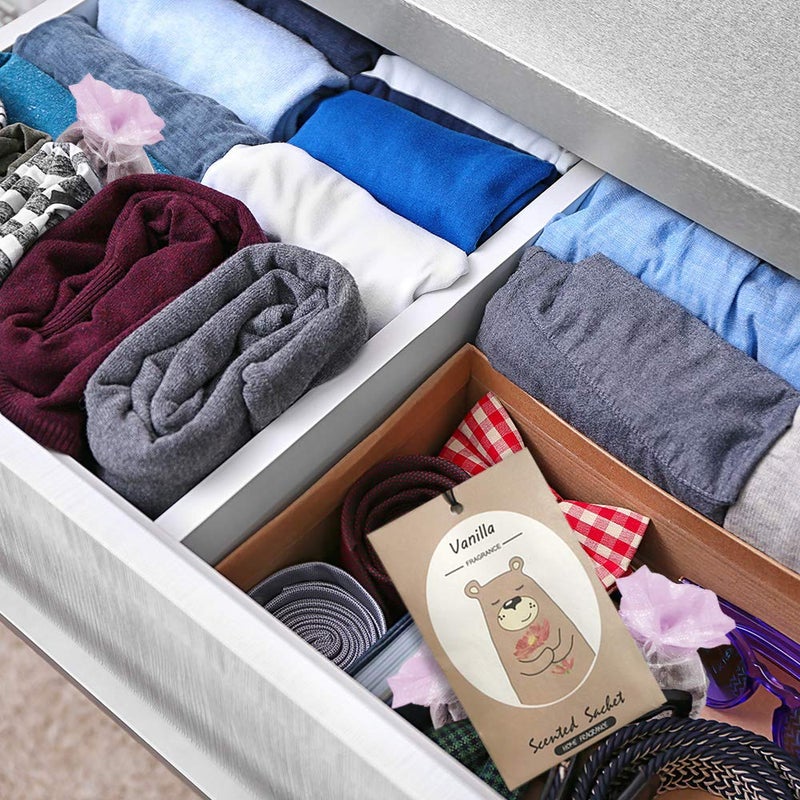 Liffly ليفل 14 عبوة من أكياس معطرة بالفانيليا للأدراج والخزائن في علبة هدايا - Image 4