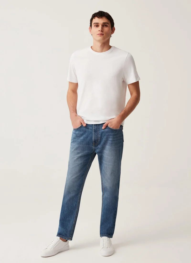 او في اس OVS Mens Skinny Jeans - Blue