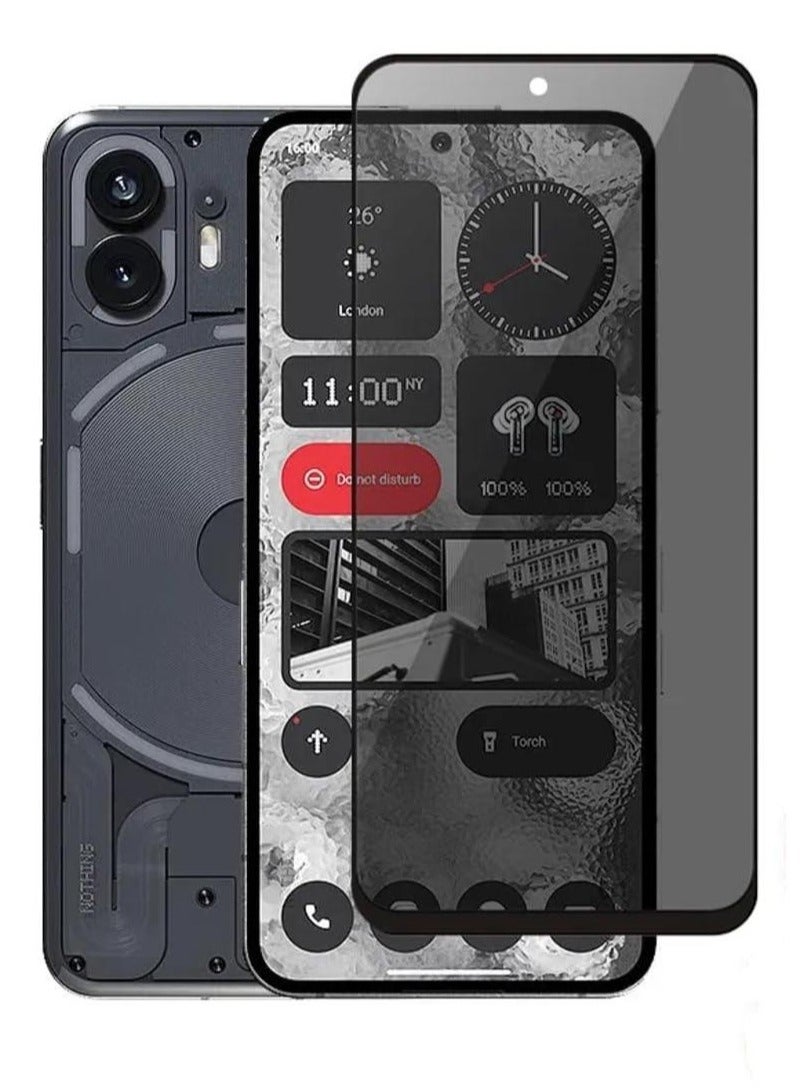 Original Privacy Screen Protector for Nothing Phone 2 – Anti-Static Tempered Glass with ESD Privacy, 9H Hardness, Anti-Peep, Dust-Proof, Super Smooth Touch - Image 1