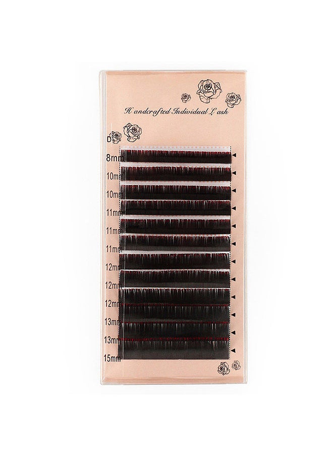 Generic - 12 Lines Color False Eyelashes C D Curl Colored Eyelash Extensions Fake Volume Eye Lashes 8/10/11/12/13/15mm - Image 1
