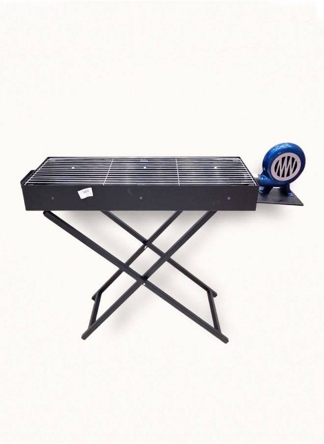Cady One Portable Charcoal Barbecue Grill Black With Manual Air Blower  - Image 1