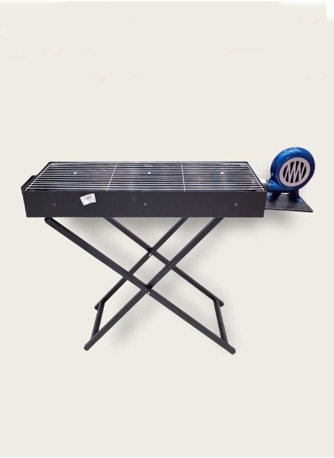Cady One Portable Charcoal Barbecue Grill Black With Manual Air Blower  - Image 2